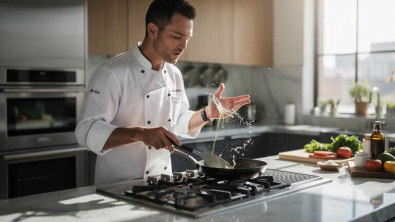 A chef reveals why oil splatters at the start of every cooking session