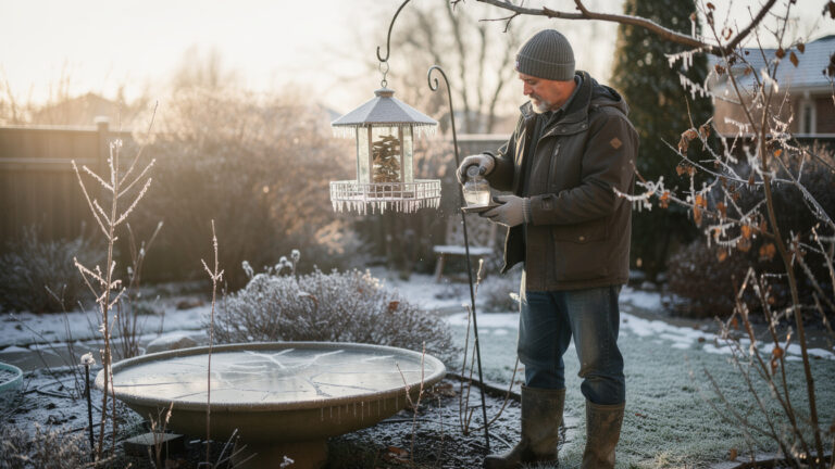 A gardener reveals why frozen water kills backyard birds and this winter trick that saves them