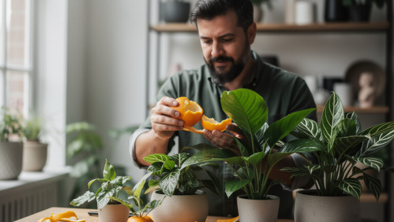 An expert gardener explains why orange peels instantly boost your houseplants