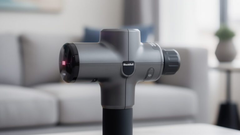 Neither expensive spa nor physical therapy, this Blackroll fascia gun relieves muscle tension at home