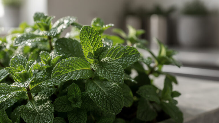 Neither pruning nor fertilizer, this regular harvest keeps mint from getting leggy