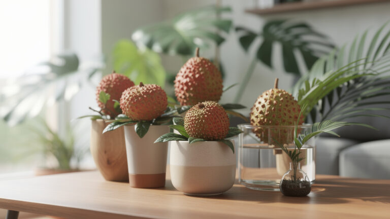 Neither seeds nor cuttings, these lychee pits create a tropical indoor paradise